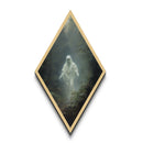 Spooky Season Halloween Decor, Ghost In The Forest, Dark Victorian Oil Painting Print, Diamoned Shaped Canvas Art Print