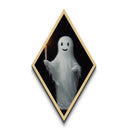 This Ghost is Spooooky With His Candle ,Diamond Shaped Art, Halloween Wall Art, Halloween Decoration