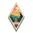 Cuyahoga Valley National Park Diamond Shaped Travel Poster Canvas Art Print, Canvas Wall Art, Travel Gift, Ohio Travel Art