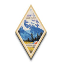 Grand Teton National Park Diamond Shaped Travel Poster Canvas Art Print, Canvas Wall Art, Travel Gift, Wyoming Travel Art