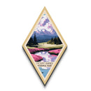 Mount Rainier National Park Diamond Shaped Travel Poster Canvas Art Print, Canvas Wall Art, Travel Gift, Washington Travel Art