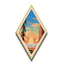 Sequoia National Park Diamond Shaped Travel Poster Canvas Art Print, Canvas Wall Art, Travel Gift, California Travel Art