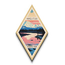 Wrangell-St. Elias National Park Diamond Shaped Adventure Poster Wall Art Art Print, Canvas Wall Art, Travel Gift, Alaska Travel Art