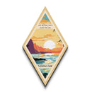 American Samoa National Park Diamond Shaped Adventure Poster Canvas Artwork Print, Canvas Wall Art, Travel Gift, American Samoa Travel Art