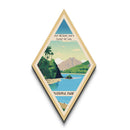 American Samoa National Park Diamond Shaped Travel Poster Wall Art Art Print, Canvas Wall Art, Travel Present, American Samoa Travel Art