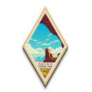 Arches National Park Diamond Shaped Travel Poster Canvas Art Print, Canvas Wall Art, Travel Gift, Utah Travel Art