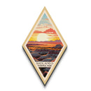 Badlands National Park Diamond Shaped Travel Poster Canvas Art Print, Canvas Wall Art, Travel Gift, South Dakota Travel Art