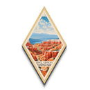 Bryce Canyon National Park Diamond Shaped Travel Poster Canvas Art Print, Canvas Wall Art, Travel Gift, Utah Travel Art
