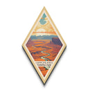 Canyonlands National Park Diamond Shaped Travel Poster Canvas Art Print, Canvas Wall Art, Travel Gift, Utah Travel Art