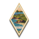 Channel Islands National Park Diamond Shaped Travel Poster Canvas Art Print, Canvas Wall Art, Travel Gift, California Travel Art