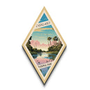 Everglades National Park Diamond Formed Travel Poster Canvas Art Print, Canvas Wall Art, Travel Present, Florida Travel Art