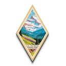 Glacier Bay National Park Diamond Shaped Travel Poster Canvas Artwork Print, Canvas Wall Art, Travel Present, Alaska Travel Art