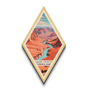 Grand Canyon National Park Diamond Shaped Travel Poster Canvas Art Print, Canvas Wall Art, Travel Gift, Arizona Travel Art