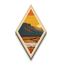 Guadalupe Mountains National Park Diamond Shaped Travel Poster Canvas Art Print, Canvas Wall Art, Travel Gift, Texas Travel Art