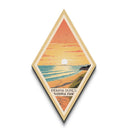 Indiana Dunes National Park Diamond Shaped Travel Poster Canvas Art Print, Canvas Wall Art, Travel Gift, Indiana Travel Art