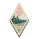 Isle Royale National Park Diamond-Shaped Travel Poster Canvas Art Print, Canvas Wall Art, Travel Gift, Michigan Travel Art