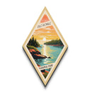 Isle Royale National Park Diamond-Shaped Adventure Poster Canvas Art Print, Canvas Wall Art, Travel Present, Michigan Travel Art