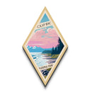 Olympic National Park Diamond Formed Travel Poster Canvas Art Print, Canvas Wall Art, Travel Gift, Washington Travel Art