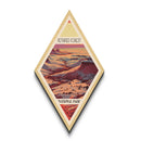Petrified Forest National Park Diamond Shaped Travel Poster Canvas Art Print, Canvas Wall Art, Travel Gift, Arizona Travel Art