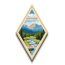 Rocky Mountain National Park Diamond-Shaped Travel Print Canvas Artwork Print, Canvas Wall Art, Travel Gift, Colorado Travel Art