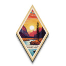Yosemite National Park Diamond Shaped Travel Poster Canvas Art Print, Canvas Wall Art, Travel Gift, California Travel Art