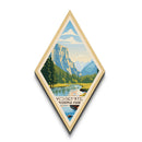 Yosemite National Park Diamond Formed Travel Poster Wall Art Artwork Print, Canvas Wall Art, Travel Gift, California Travel Art