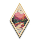 Zion National Park Diamond Formed Travel Poster Wall Art Art Print, Canvas Wall Art, Travel Gift, Utah Travel Art
