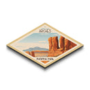 Retro Arches National Park Travel Poster Art Canvas Texture Print, Travel Decor Art, Midcentury Modern Decor Utah Travel Art