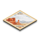 Arches National Park Diamond Shaped Travel Poster Art Canvas Art Print, Canvas Wall Art, Travel Gift, Utah Travel Art