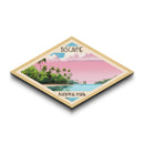Biscayne National Park Diamond Shaped Travel Poster Art Canvas Art Print, Canvas Wall Art, Travel Gift, Florida Travel Art