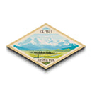 Retro Denali National Park Travel Poster Art Wall Art Texture Print, Travel Decor Art, Midcentury Modern Decor Alaska Travel Art