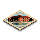 Dry Tortugas National Park Diamond Shaped Travel Poster Art Canvas Art Print, Canvas Wall Art, Travel Gift, Florida Travel Art