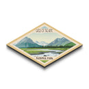 Gates of the Arctic National Park Diamond-Shaped Travel Poster Art Canvas Art Print, Canvas Wall Art, Travel Present, Alaska Travel Art