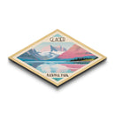 Glacier National Park Diamond Shaped Travel Poster Art Canvas Art Print, Canvas Wall Art, Travel Gift, Montana Travel Art