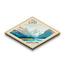 Glacier National Park Diamond Shaped Adventure Print Art Canvas Art Print, Canvas Wall Art, Travel Gift, Montana Travel Art