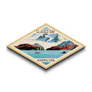Glacier Bay National Park Diamond Shaped Travel Poster Art Canvas Art Print, Canvas Wall Art, Travel Gift, Alaska Travel Art