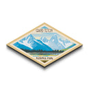 Grand Teton National Park Diamond Shaped Travel Poster Art Canvas Art Print, Canvas Wall Art, Travel Gift, Wyoming Travel Art
