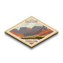 Guadalupe Mountains National Park Diamond-Shaped Travel Poster Art Canvas Art Print, Canvas Wall Art, Travel Present, Texas Travel Art