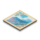 Haleakala National Park Diamond Shaped Travel Poster Art Canvas Art Print, Canvas Wall Art, Travel Gift, Hawaii Travel Art