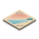 Indiana Dunes National Park Diamond Shaped Travel Poster Art Canvas Art Print, Canvas Wall Art, Travel Gift, Indiana Travel Art
