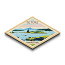 Isle Royale National Park Diamond Shaped Travel Poster Art Canvas Art Print, Canvas Wall Art, Travel Gift, Michigan Travel Art
