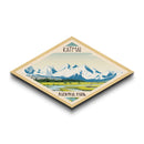 Katmai National Park Diamond Shaped Travel Poster Art Canvas Art Print, Canvas Wall Art, Travel Gift, Alaska Travel Art