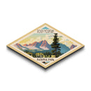 Rocky Mountain National Park Diamond Formed Adventure Poster Art Canvas Art Print, Canvas Wall Art, Travel Gift, Colorado Travel Art