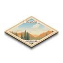 Retro Sequoia National Park Travel Poster Art Canvas Texture Print, Travel Decor Art, Midcentury Modern Decor California Travel Art