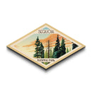 Sequoia National Park Diamond Shaped Travel Poster Art Wall Art Art Print, Canvas Wall Art, Travel Present, California Travel Art