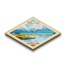 Wrangell-St. Elias National Park Diamond Shaped Travel Poster Art Canvas Art Print, Canvas Wall Art, Travel Gift, Alaska Travel Art