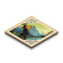 Yosemite National Park Diamond Shaped Travel Poster Art Canvas Art Print, Canvas Wall Art, Travel Gift, California Travel Art