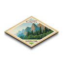 Yosemite National Park Diamond Formed Adventure Poster Art Canvas Art Print, Canvas Wall Art, Travel Gift, California Travel Art
