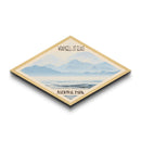 Wrangell-St. Elias National Park Diamond Shaped Travel Poster Canvas Art Print, Canvas Wall Art, Travel Gift, Alaska Landscape