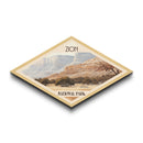 Zion National Park Diamond Shaped Travel Poster Canvas Art Print, Canvas Wall Art, Travel Gift, Utah Landscape